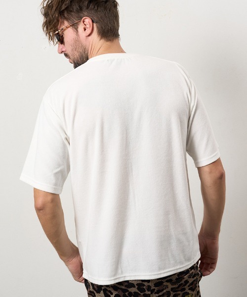 STUD MUFFIN(スタッドマフィン)の「mt10081-TCパイル アンカーロープ刺繍スマイルパフパッチオーバーサイズSSシャツ Tシャツ(614-02880)(Tシャツ/カットソー・メンズ・ホワイト/ブラック/ミックスグレー・2/3/4)」の15枚目の写真