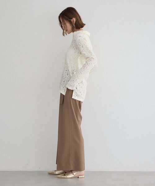 YECCA VECCA（イェッカヴェッカ）の「フラワー起毛レースシャツ（シャツ/ブラウス・レディース・オフホワイト・FREE）」の16枚目の写真