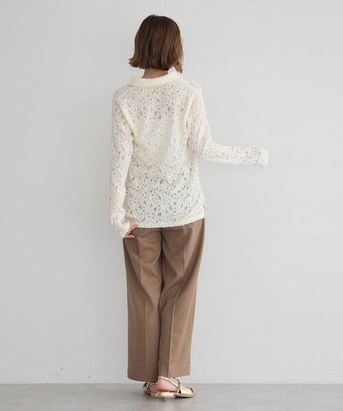 YECCA VECCA（イェッカヴェッカ）の「フラワー起毛レースシャツ（シャツ/ブラウス・レディース・オフホワイト・FREE）」の17枚目の写真