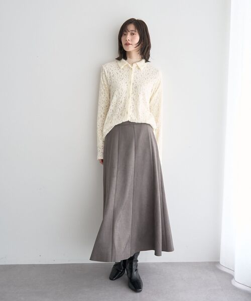 YECCA VECCA（イェッカヴェッカ）の「フラワー起毛レースシャツ（シャツ/ブラウス・レディース・オフホワイト・FREE）」の18枚目の写真