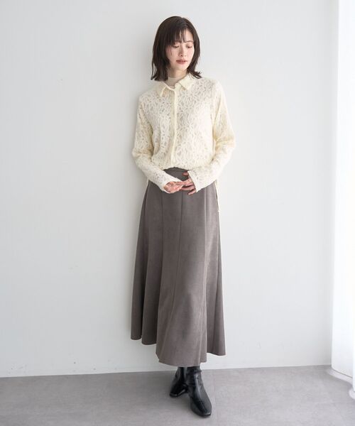 YECCA VECCA（イェッカヴェッカ）の「フラワー起毛レースシャツ（シャツ/ブラウス・レディース・オフホワイト・FREE）」の19枚目の写真