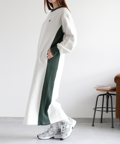 Champion】裏起毛リバースウィーブスウェットワンピース（ワンピース