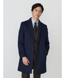 Perfect Suit FActory | ウール100％　ビーバーチェスターコート　ブラック/ライトグレー/ブルー(チェスターコート)