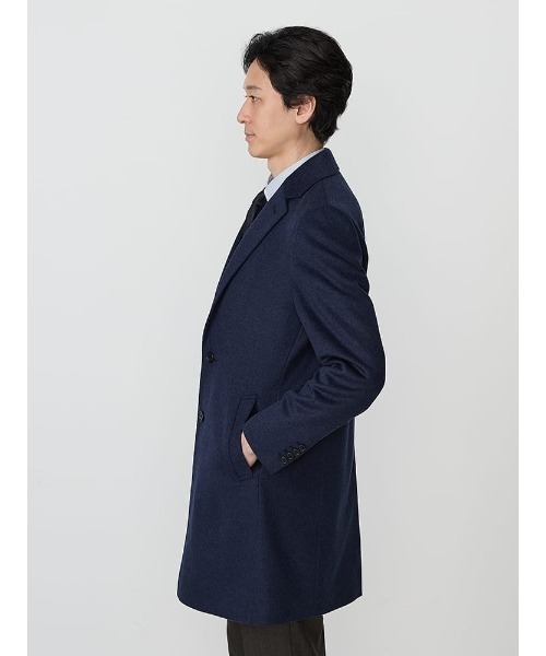 Perfect Suit FActory（パーフェクトスーツファクトリー）の「ウール100％　ビーバーチェスターコート　ブラック/ライトグレー/ブルー（チェスターコート・メンズ・ライトグレー/ブルー/ブラック・S/M/L/LL/AB（L）/XL-AB）」の13枚目の写真