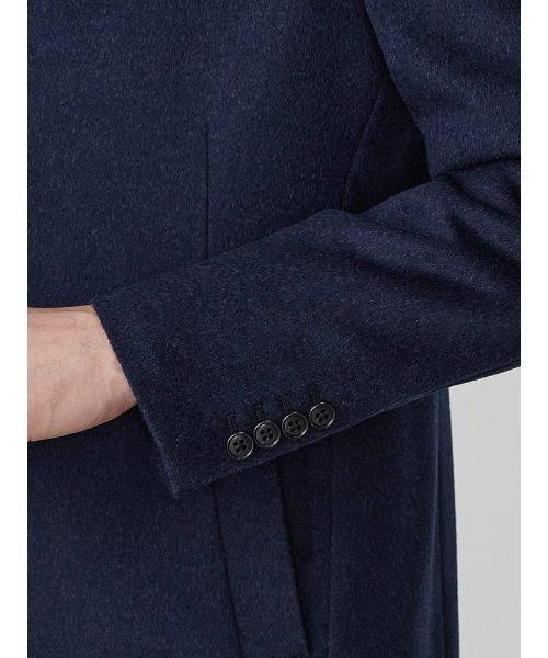 Perfect Suit FActory（パーフェクトスーツファクトリー）の「ウール100％　ビーバーチェスターコート　ブラック/ライトグレー/ブルー（チェスターコート・メンズ・ライトグレー/ブルー/ブラック・S/M/L/LL/AB（L）/XL-AB）」の15枚目の写真