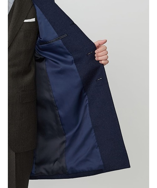Perfect Suit FActory（パーフェクトスーツファクトリー）の「ウール100％　ビーバーチェスターコート　ブラック/ライトグレー/ブルー（チェスターコート・メンズ・ライトグレー/ブルー/ブラック・S/M/L/LL/AB（L）/XL-AB）」の17枚目の写真