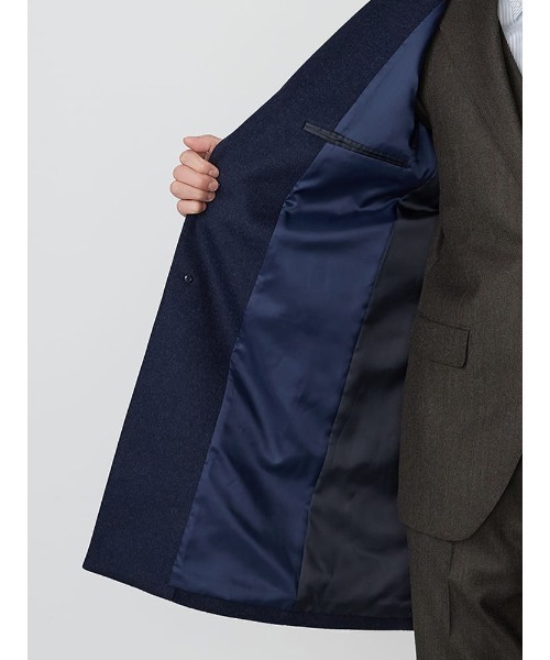 Perfect Suit FActory（パーフェクトスーツファクトリー）の「ウール100％　ビーバーチェスターコート　ブラック/ライトグレー/ブルー（チェスターコート・メンズ・ライトグレー/ブルー/ブラック・S/M/L/LL/AB（L）/XL-AB）」の18枚目の写真