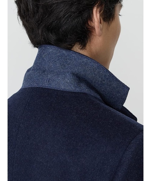 Perfect Suit FActory（パーフェクトスーツファクトリー）の「ウール100％　ビーバーチェスターコート　ブラック/ライトグレー/ブルー（チェスターコート・メンズ・ライトグレー/ブルー/ブラック・S/M/L/LL/AB（L）/XL-AB）」の21枚目の写真