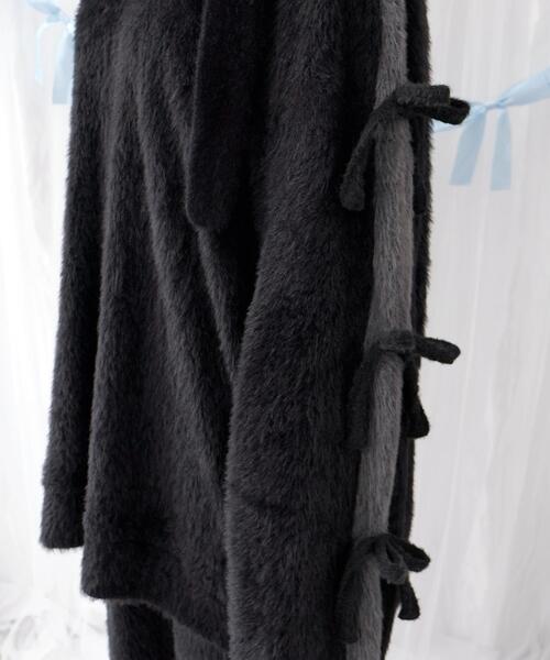 Whinny（ホワイニー）の「Whinny/《セットアップ可能♪》ゆるもちリボンちゃん（ニット/セーター・レディース・ホワイト/サックスブルー/ブラック・FREE）」の15枚目の写真