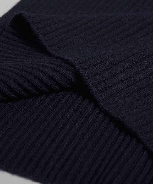 MUHET(ミュエータ)の「ribbed henley knit top with ribbon tie / 紐付きリブヘンリーニットトップス(ニット/セーター・レディース・チャコールグレー/ブラウン/ネイビー・FREE)」の22枚目の写真