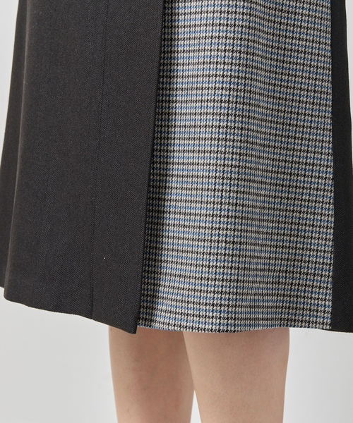 NARACAMICIE（ナラカミーチェ）の「【NARACAMICIE】【セットアップ対応】ヘリンボン×チェックスカート（スカート・レディース・ブラウン/ブラック・M/XL）」の10枚目の写真