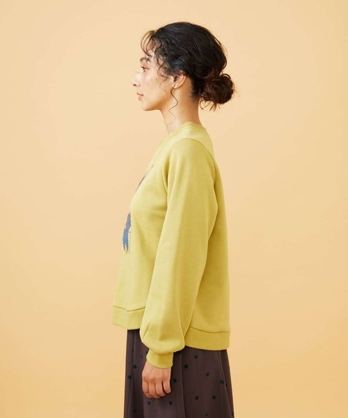 Jocomomola(ホコモモラ)の「Animales Coloridos 裏起毛カットソー(Tシャツ/カットソー・レディース・クリーム/ネイビー・40)」の5枚目の写真