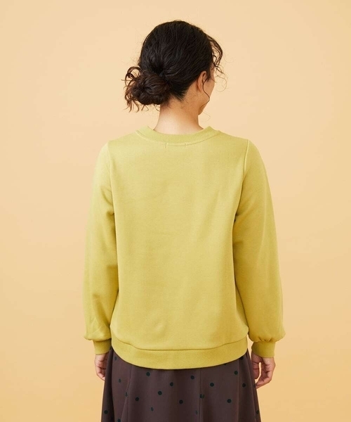Jocomomola(ホコモモラ)の「Animales Coloridos 裏起毛カットソー(Tシャツ/カットソー・レディース・クリーム/ネイビー・40)」の6枚目の写真