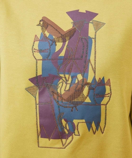 Jocomomola(ホコモモラ)の「Animales Coloridos 裏起毛カットソー(Tシャツ/カットソー・レディース・クリーム/ネイビー・40)」の8枚目の写真