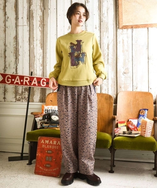 Jocomomola(ホコモモラ)の「Animales Coloridos 裏起毛カットソー(Tシャツ/カットソー・レディース・クリーム/ネイビー・40)」の17枚目の写真