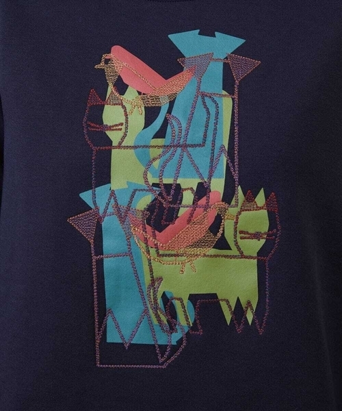 Jocomomola(ホコモモラ)の「Animales Coloridos 裏起毛カットソー(Tシャツ/カットソー・レディース・クリーム/ネイビー・40)」の18枚目の写真