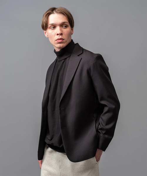 MR.OLIVE（ミスターオリーブ）の「【MR.OLIVE/ミスターオリーブ】RETORO POLYESTER TWILL /MINIMUM JACKET（テーラードジャケット・メンズ・ブラック/ダークグレー・S/M）」の9枚目の写真