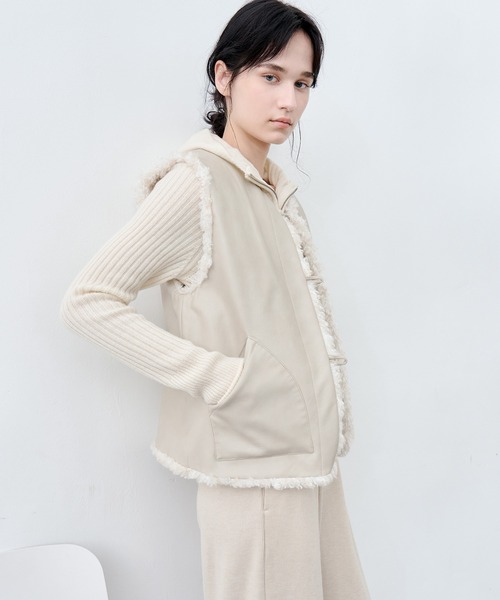tageechita(タジチタ)の「【tageechita】リバーシブル ボアベスト(ベスト・レディース・アイボリー・S/M)」の16枚目の写真