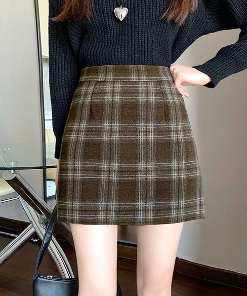 セール】チェック柄ミニタイトスカート（スカート）｜Riff（リフ）の