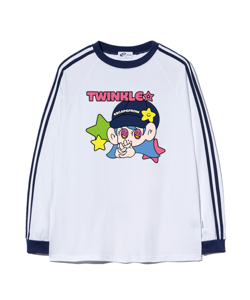 ESCAPEFROM(エスケープフロム)の「ツインクルスタープリントトラックロングスリーブホワイト(Tシャツ/カットソー・レディース・その他・MEDIUM/LARGE)」の2枚目の写真