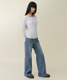 MUSINSA STANDARD WOMAN（ムシンサスタンダードウーマン）の「[ヒットスタンダード] ウィメンズクルーネックTシャツ_インナーウェア [ホワイト]（インナーウェア/肌着・レディース）」