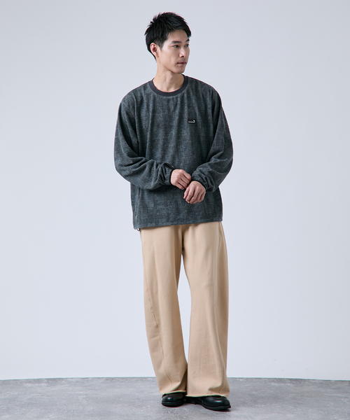 B.C STOCK（ベーセーストック）の「《追加》3D BAGGY スウェットパンツ（スウェットパンツ・メンズ・アイボリー/グレー/ベージュ/ブラック・MEDIUM/LARGE）」の17枚目の写真