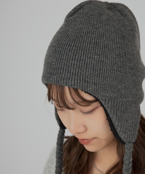CASTANO(カスターノ)の「CASTANO/カスターノ KNIT GUIDE WATCH 2WAY ニットキャップ 裏地ボア(ニットキャップ/ビーニー・レディース・ダークグレー/ブラック・FREE)」の10枚目の写真