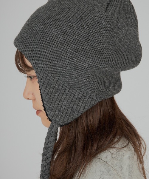CASTANO(カスターノ)の「CASTANO/カスターノ KNIT GUIDE WATCH 2WAY ニットキャップ 裏地ボア(ニットキャップ/ビーニー・レディース・ダークグレー/ブラック・FREE)」の12枚目の写真