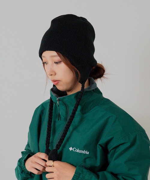 CASTANO(カスターノ)の「CASTANO/カスターノ KNIT GUIDE WATCH 2WAY ニットキャップ 裏地ボア(ニットキャップ/ビーニー・レディース・ダークグレー/ブラック・FREE)」の3枚目の写真