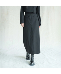 Karin Slit Maxi Long Skirt BLACK