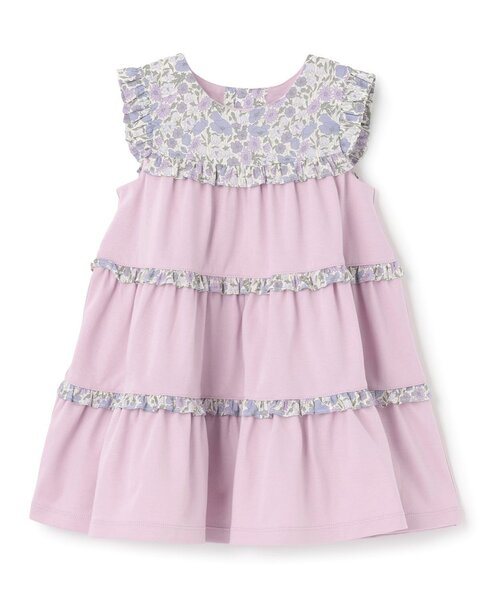 sense of wonder（センスオブワンダー）の「リバティフリルジャンパースカート（ワンピース・キッズ・ネイビー/レッド/ラベンダー・110cm/120cm/100cm/90cm）」の3枚目の写真