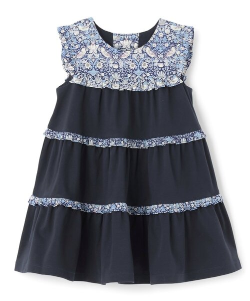 sense of wonder（センスオブワンダー）の「リバティフリルジャンパースカート（ワンピース・キッズ・ネイビー/レッド/ラベンダー・110cm/120cm/100cm/90cm）」の2枚目の写真