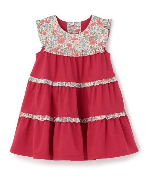 sense of wonder（センスオブワンダー）の「リバティフリルジャンパースカート（ワンピース・キッズ・ネイビー/レッド/ラベンダー・110cm/120cm/100cm/90cm）」の6枚目の写真