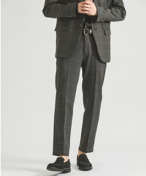 ABAHOUSE GRAY（アバハウスグレイ）の「【セットアップ対応】プレミアム ポンチスラックス（スラックス・メンズ・チャコールグレー/ブラウン/ネイビー・44/46/48/50）」の2枚目の写真