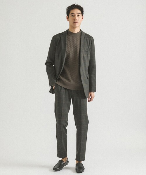 ABAHOUSE GRAY（アバハウスグレイ）の「【セットアップ対応】プレミアム ポンチスラックス（スラックス・メンズ・チャコールグレー/ブラウン/ネイビー・44/46/48/50）」の6枚目の写真