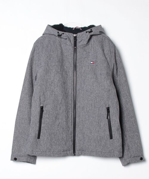 TOMMY HILFIGER（トミーヒルフィガー）の「TOMMY HILFIGER FILLED SOFT SHELL  トミーヒルフィガー テック フーデッドジャケット（ブルゾン・メンズ・グレー系1/ブラック・MEDIUM/LARGE/X-LARGE）」の15枚目の写真