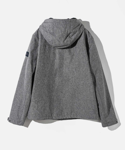 TOMMY HILFIGER（トミーヒルフィガー）の「TOMMY HILFIGER FILLED SOFT SHELL  トミーヒルフィガー テック フーデッドジャケット（ブルゾン・メンズ・グレー系1/ブラック・MEDIUM/LARGE/X-LARGE）」の4枚目の写真