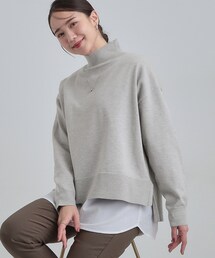 SHOO・LA・RUE | 【2点セット/S-LL】時短で決まる もちもちハイネックニット+裾シャツインナー(ニット/セーター)