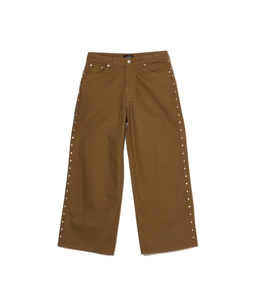 AFB（エーエフビー）の「SUPER BAGGY STUDDED PANTS/バギーパンツ/スタッズ/AFB（チノパンツ・メンズ・ブラウン・M/L）」の5枚目の写真