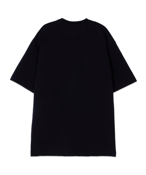 ASTRAL PROJECTION（アストラルプロジェクション）の「[オーバーサイズ]マインドトラベル 13番手 綿 ラウンドネック 半袖Tシャツ_ブラック（Tシャツ/カットソー・メンズ・その他・X-LARGE/LARGE/MEDIUM）」の2枚目の写真