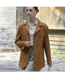 Slow structure overfit suede jacket