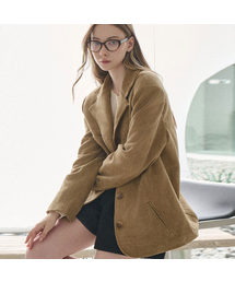 Slow structure overfit suede jacket