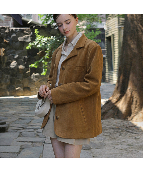 SLOWLOLLI(スローローリ)の「Slow structure overfit suede jacket(その他アウター・レディース・キャメル/Beige・FREE)」の6枚目の写真