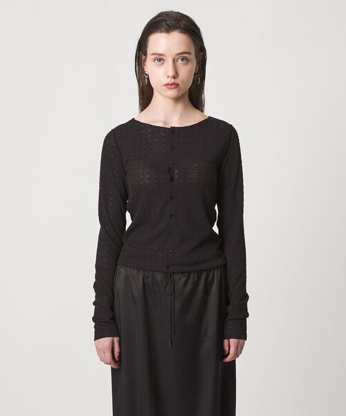 ASTRAET(アストラット)の「<ASTRAET>レース カットソーカーディガン(Tシャツ/カットソー・レディース・ブラック/ホワイト・FREE)」の11枚目の写真