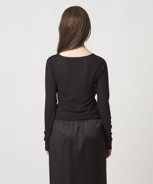 ASTRAET(アストラット)の「<ASTRAET>レース カットソーカーディガン(Tシャツ/カットソー・レディース・ブラック/ホワイト・FREE)」の13枚目の写真