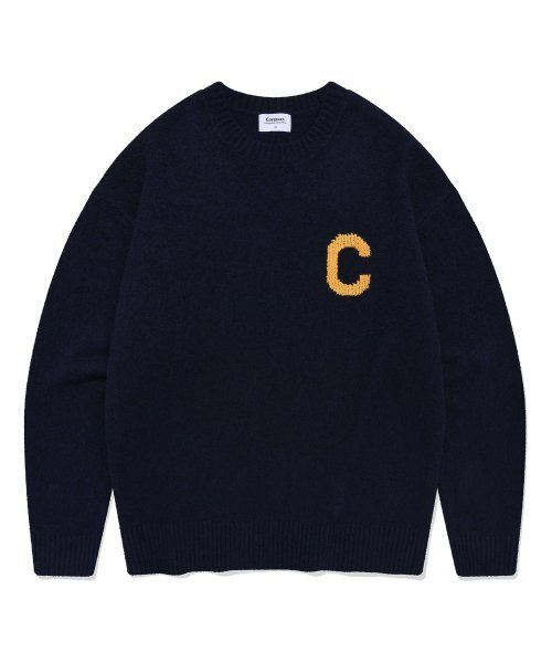 Mid-C ロゴ крувик-спорт, нейлоновый свитер Navy