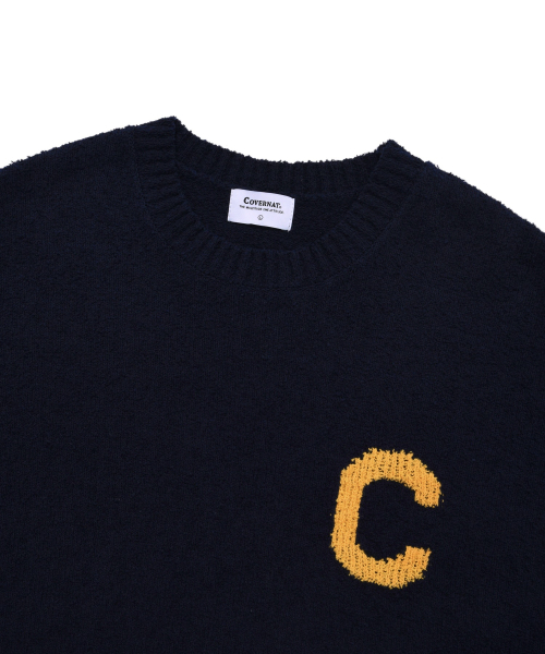 COVERNAT(カバーナット)の「ミドルCロゴクルーネックニットネイビー(ニット/セーター・レディース・その他・LARGE/MEDIUM/X-LARGE/X-SMALL/SMALL/XX-LARGE)」の3枚目の写真