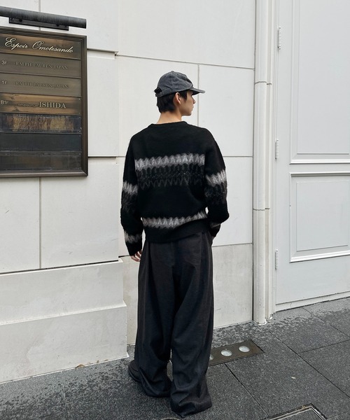 kutir（クティール）の「STUDS BARREL RACK WOOL LIKE SLACKS／スタッズバレルレックウールライクスラックス（スラックス・メンズ・チャコールグレー/ブラウン・SMALL/LARGE/MEDIUM）」の12枚目の写真
