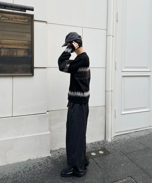 kutir（クティール）の「STUDS BARREL RACK WOOL LIKE SLACKS／スタッズバレルレックウールライクスラックス（スラックス・メンズ・チャコールグレー/ブラウン・SMALL/LARGE/MEDIUM）」の18枚目の写真