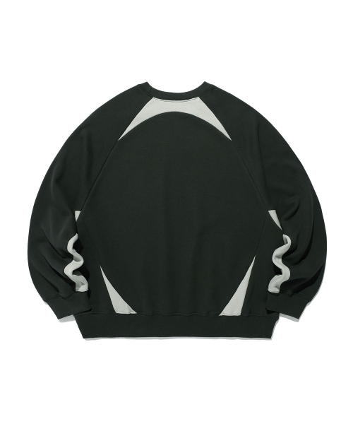 NICE GHOST CLUB(ナイスゴーストクラブ)の「SPORTY LINE SWEATSHIRTS_BLACK(NG2EFUM440A)(スウェット・レディース・ブラック・SMALL/MEDIUM/LARGE)」の2枚目の写真